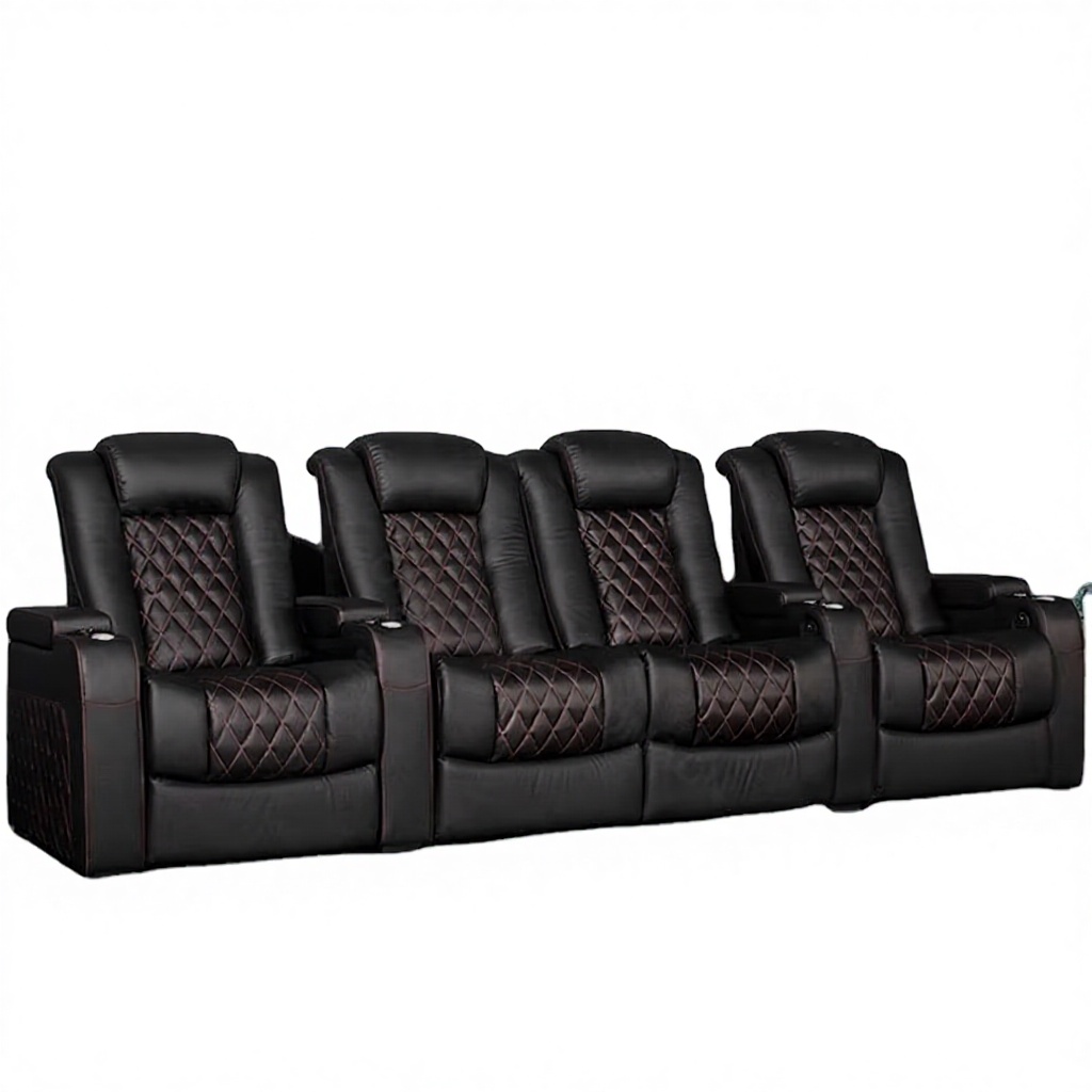 Home Cinema Recliner Chairs - Canapé en cuir italien pour cinéma