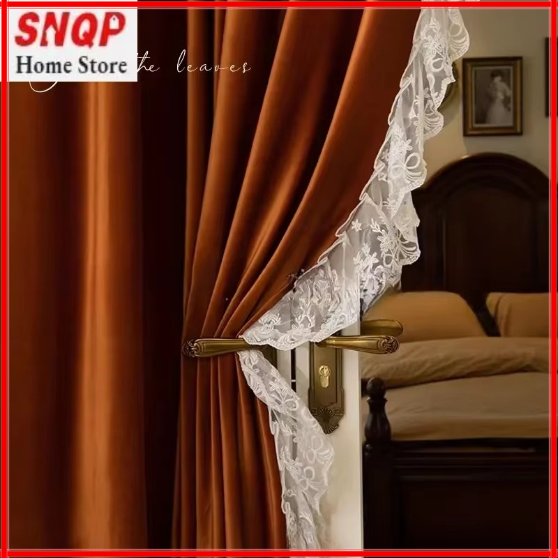 Blackout Curtain Thick - Rideaux de luxe en dentelle de