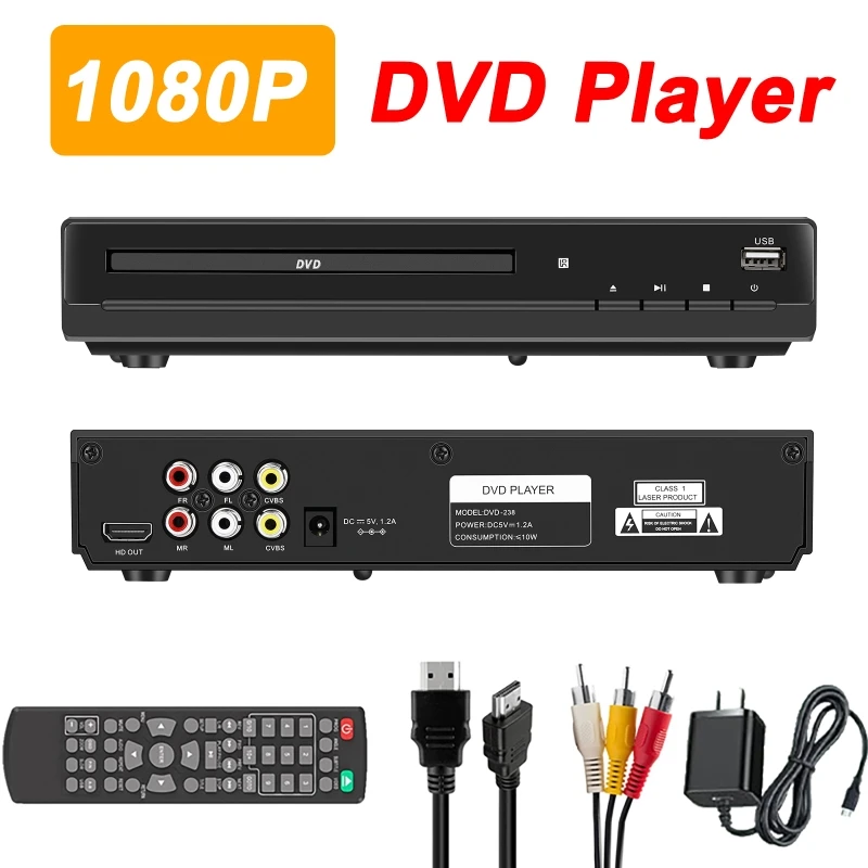 Home Cinema Avec Lecteur Dvd - Lecteur DVD domestique 1080P pour téléviseur