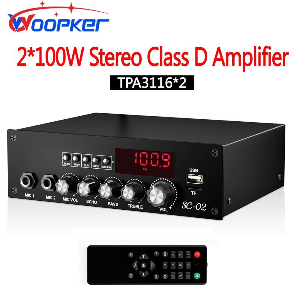 Home Cinema Sound System - Woopker amplificateur Audio 2*100W HiFi stéréo