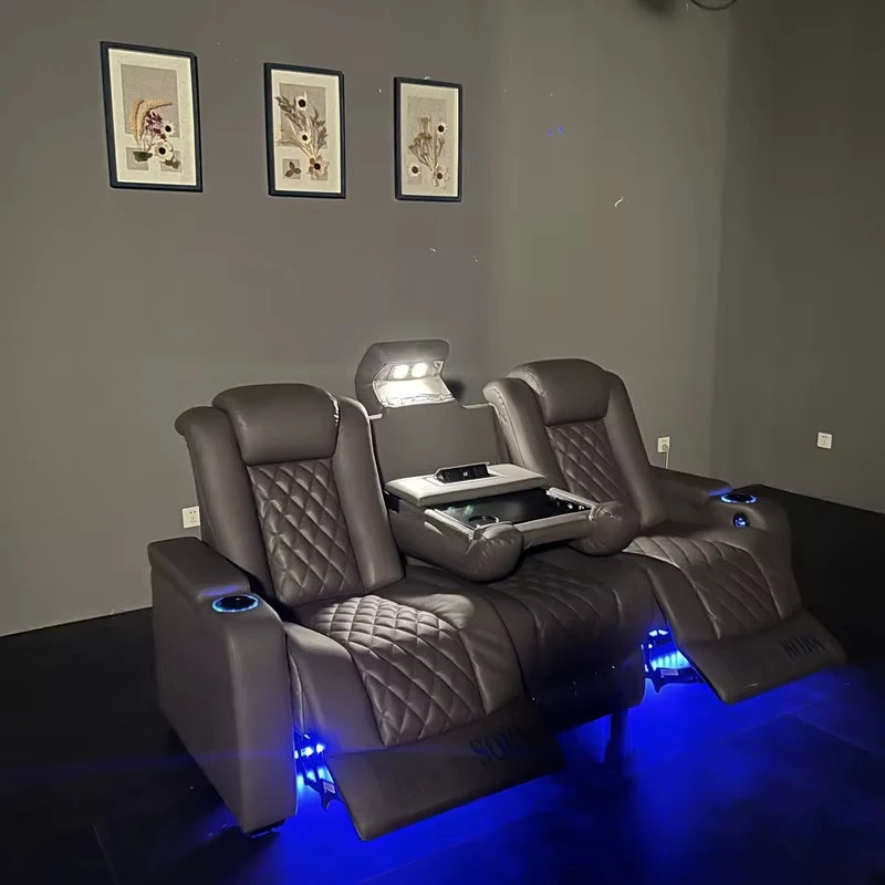 Home Cinema Recliner Chairs - Canapé de cinéma VIP en cuir