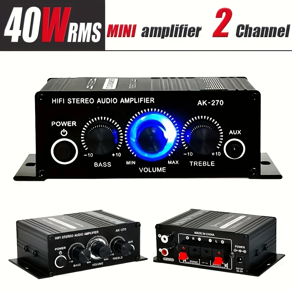 Home Cinema Sound System - Amplificateur de puissance compact AK-270 12V/24V