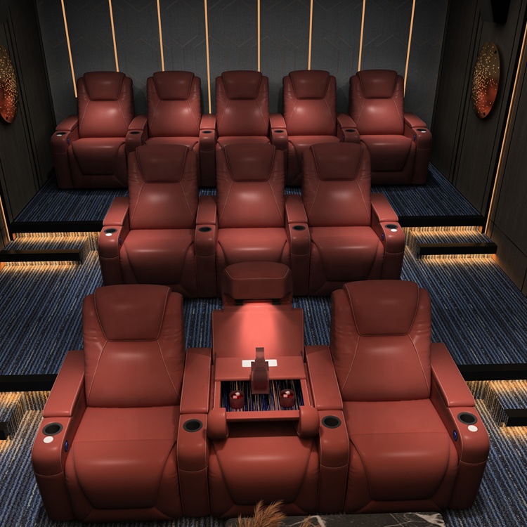 Home Cinema Recliner Chairs - Canapé de cinéma maison personnalisé, fauteuil