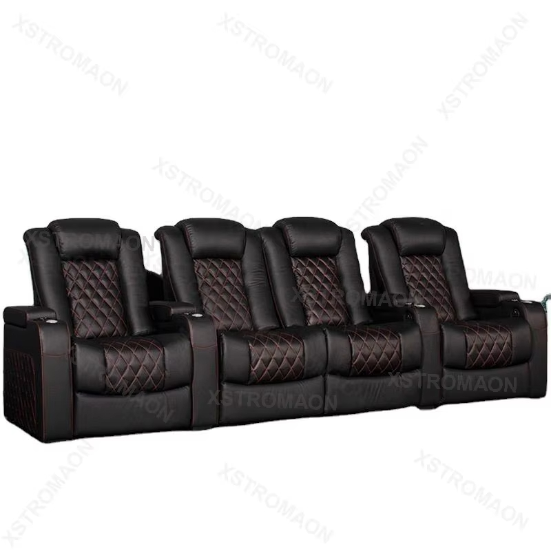Home Cinema Recliner Chairs - Canapé en cuir italien pour Home