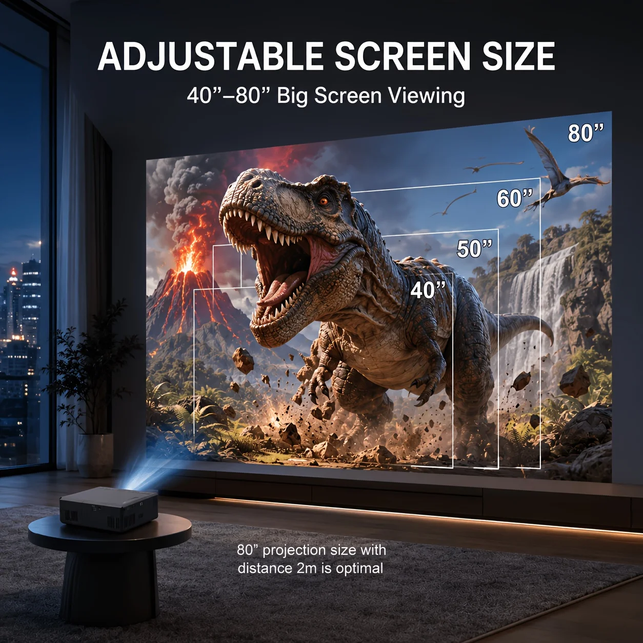 Mini projecteur portable, comp - Home Cinema App avis et prix