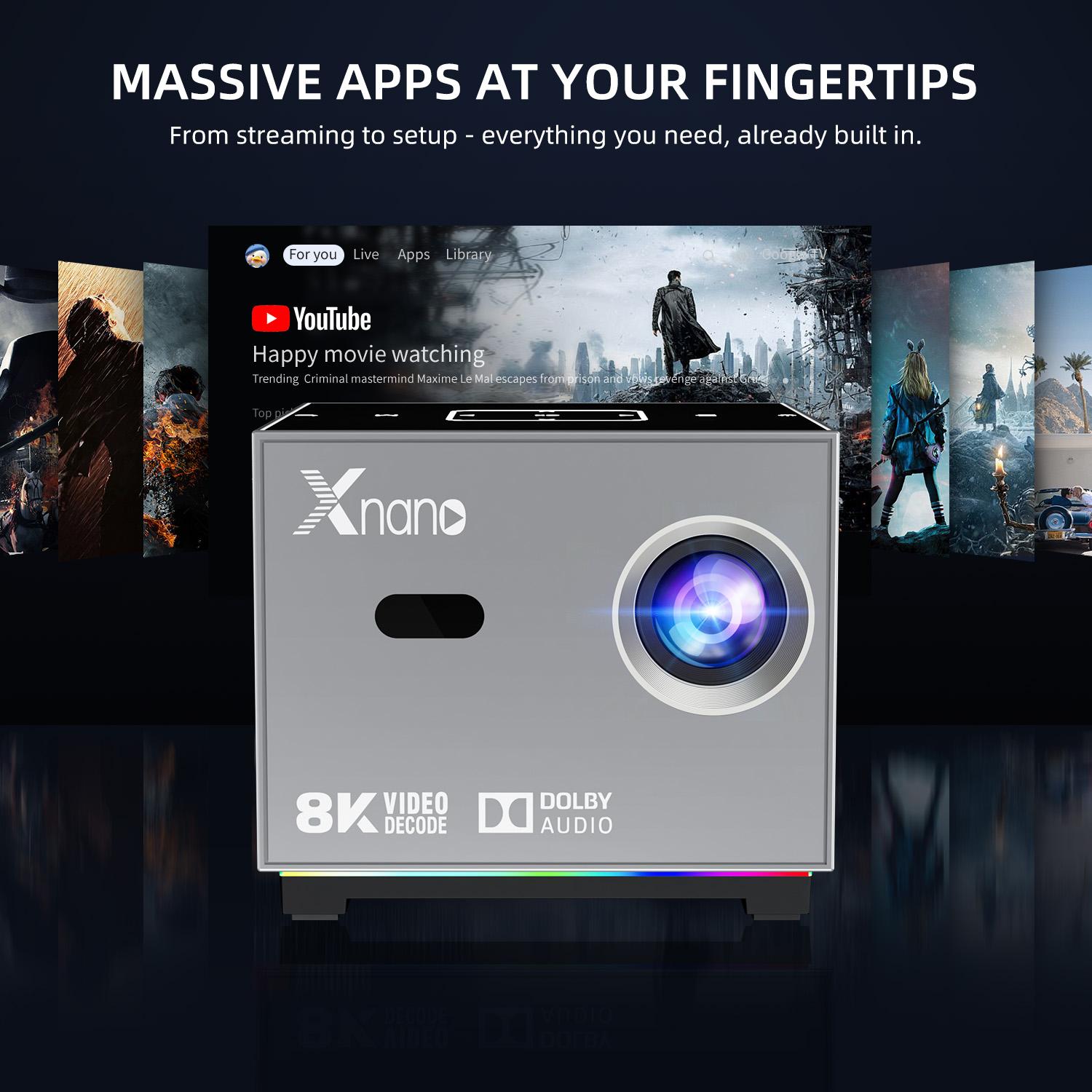 Xnano Portable Smart Projector - Home Cinema Rack avis et prix