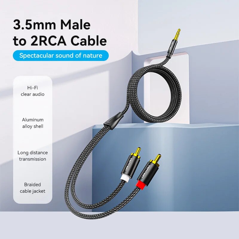 Vention câble RCA 3.5mm à 2RCA - Home Cinema App avis et prix