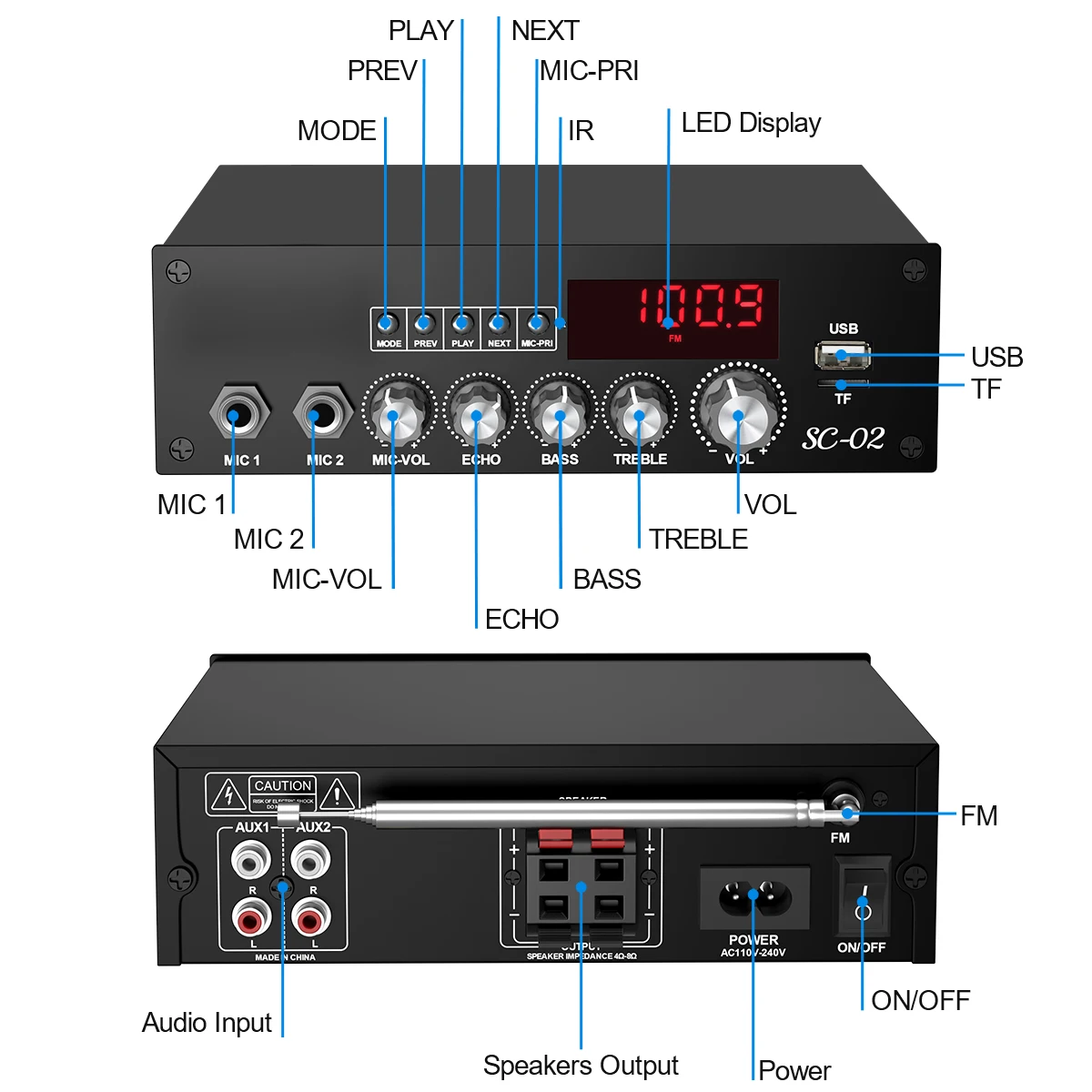 Woopker amplificateur Audio 2* - Home Cinema Sound System avis et prix