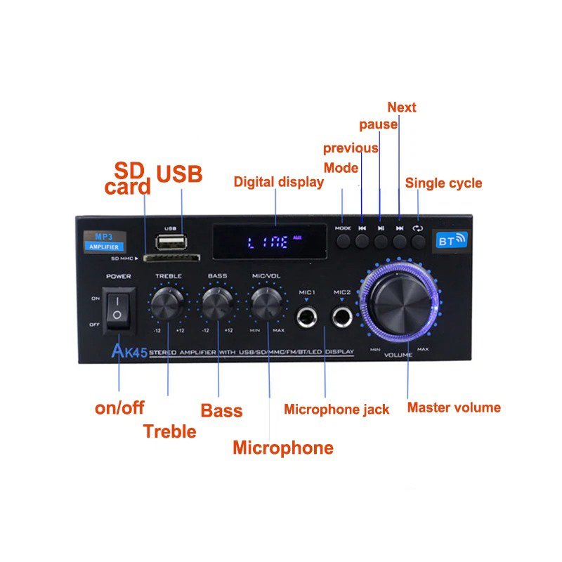 AK45 HiFi amplificateur Audio  - Home Cinema Sound System avis et prix