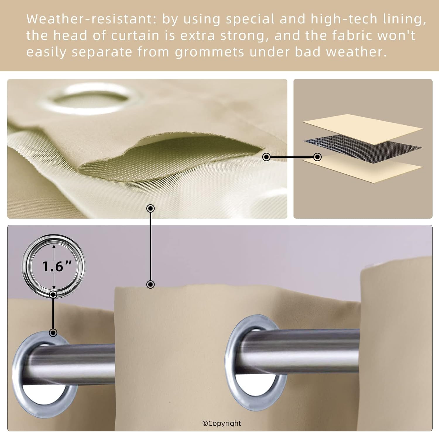 Rideaux d'extérieur pour patio - Blackout Curtain Thick avis et prix