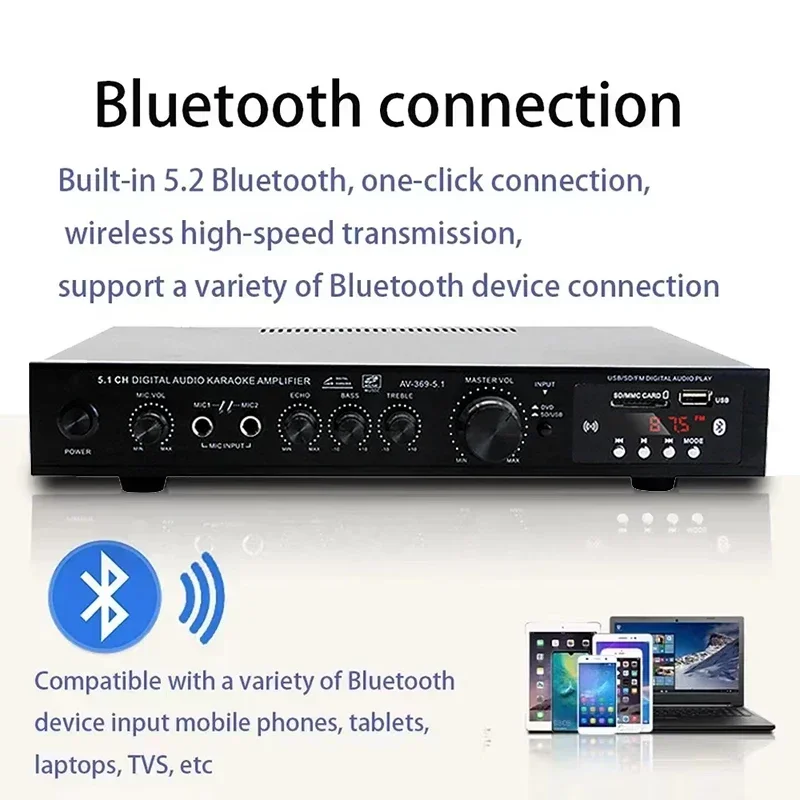 AV-369BT Bluetooth 5.1 haut-pa - Home Cinema Speaker System avis et prix