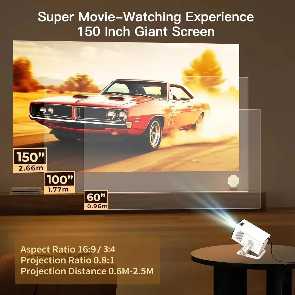 Mini projecteur Wifi6 et BT5.4 - Home Cinema App avis et prix