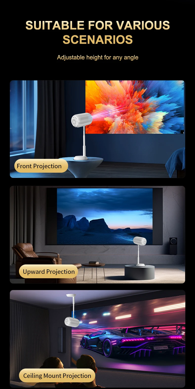 Mini projecteur 2026 TS-6 4K p - Home Cinema Gaming avis et prix