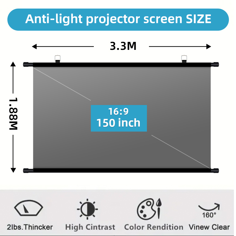Écran de projection anti-lumiè - Home Cinema Rack avis et prix