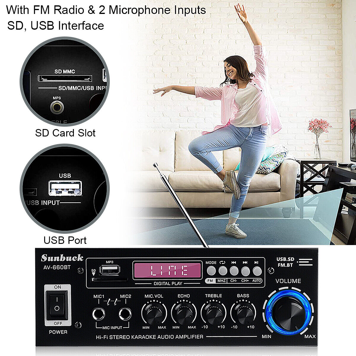 SUNBUCK AV-660BT/AK370 BT5.0 a - Home Cinema Sound System avis et prix