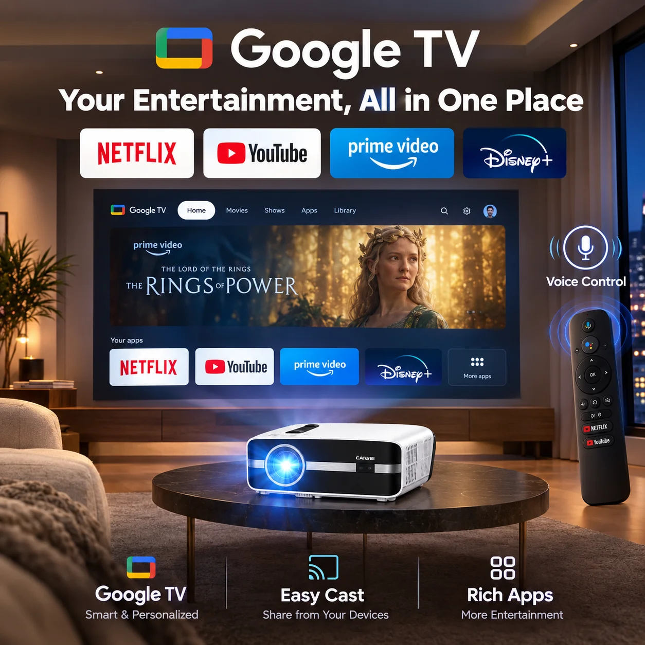 Nouveau projecteur A9S 4k 4000 - Home Cinema Speaker System avis et prix