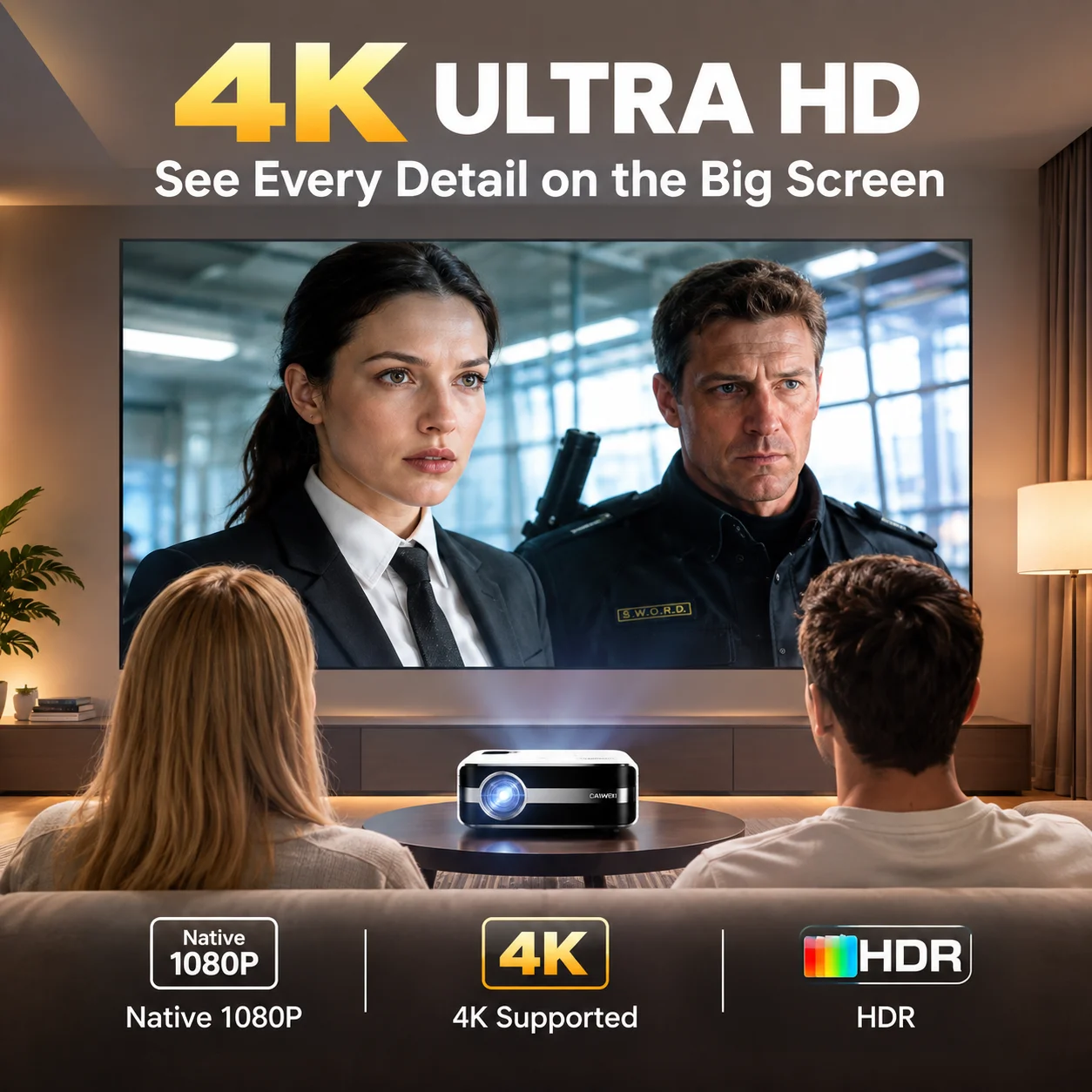 Nouveau projecteur A9S 4k 4000 - Home Cinema Speaker System avis et prix